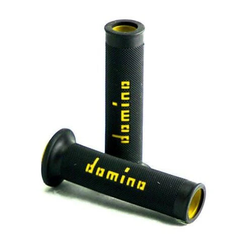 Domino MotoGP Dual Compound Grips - Black/Yellow