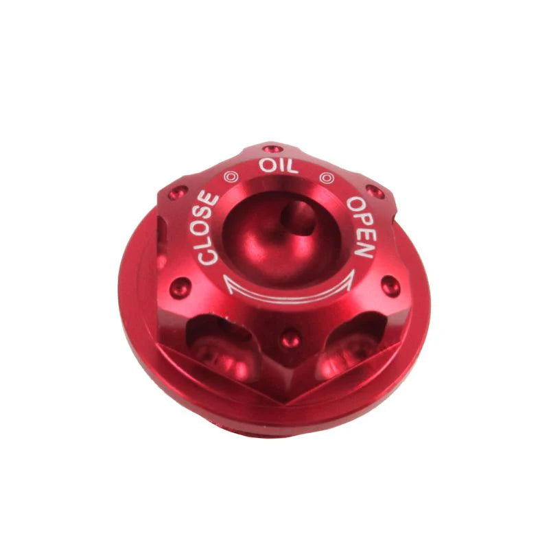 TWM Billet Aluminum Oil Filler Cap For Ducati - Red