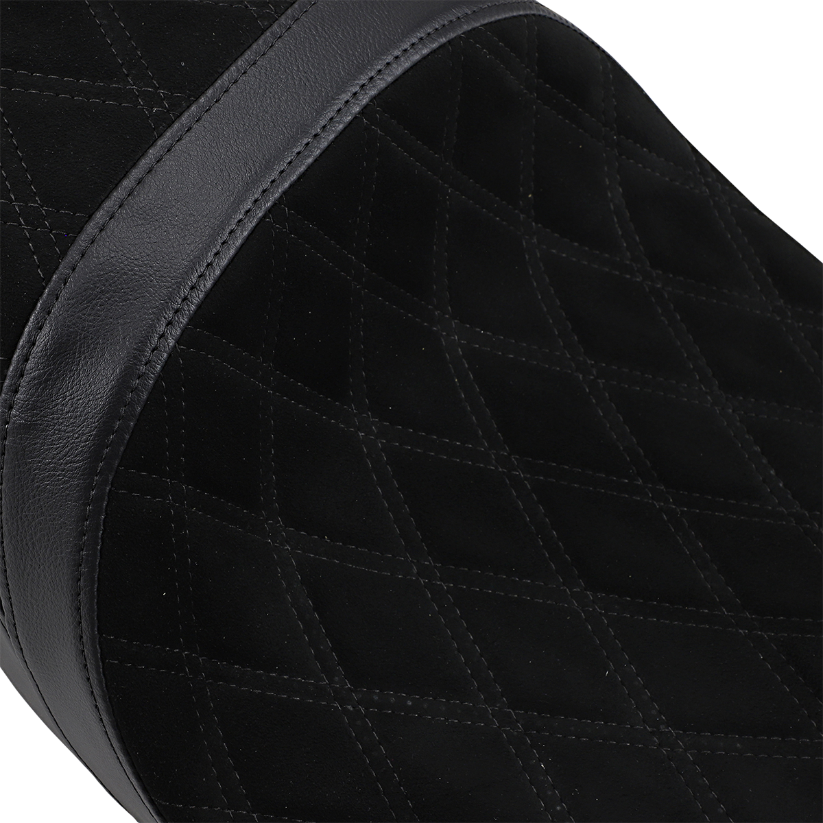 Drag Specialties Seats Low Touring Seat - Vinyl - Faux Suede Double Diamond - Yaffe Tanks - FL '08-'23