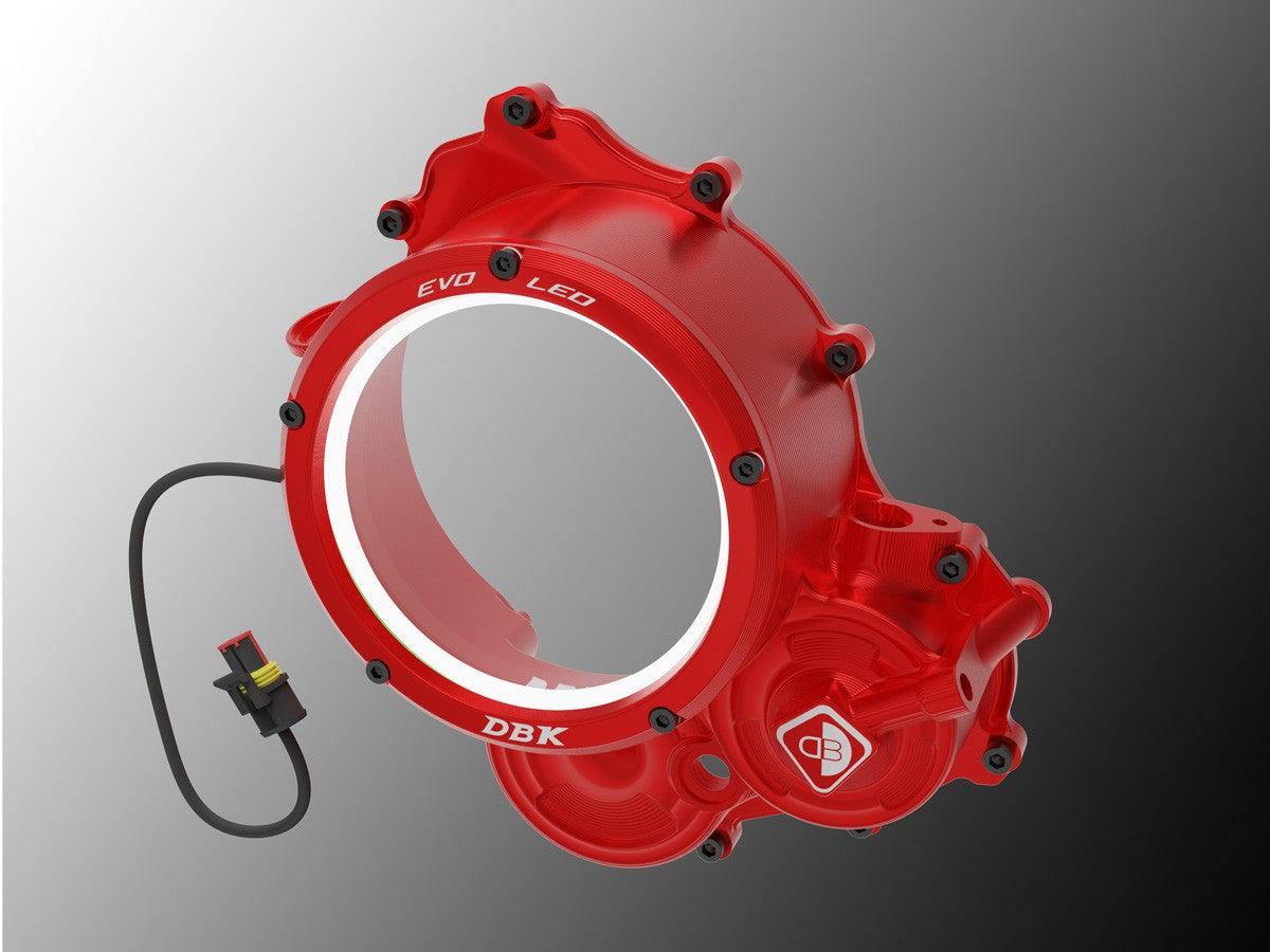 Ducabike DBK CCDVL15 Ducati HM 698 Mono Clear Clutch Cover 3D-EVO LED - RED-RED