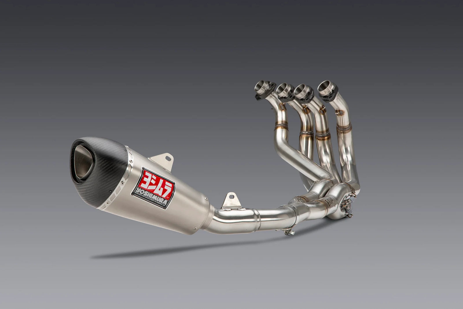 Yoshimura GSX-R1000 05+ / ZX10 07+ Oval Lightning Sprint Alpha T Stainless Exhaust, W/ Stainless Muffler