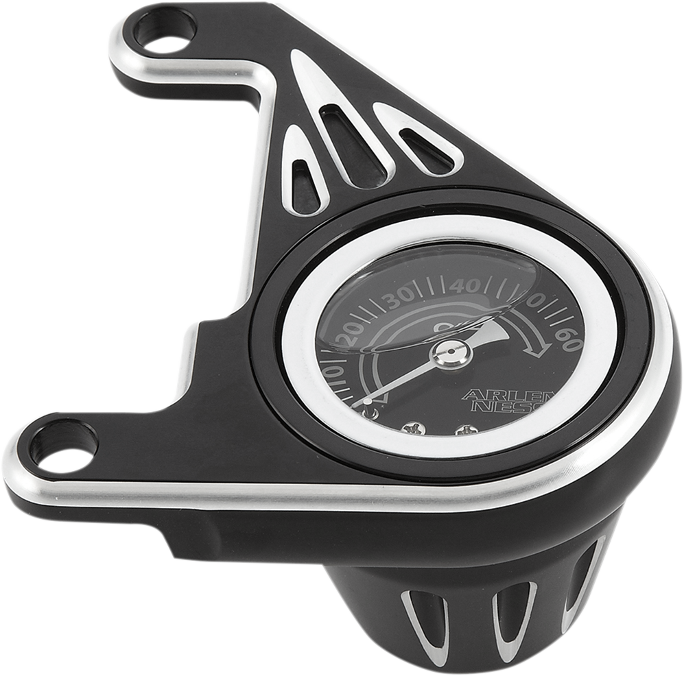 Arlen NESS Oil Pressure Gauge Kit - Deep Cut - Black