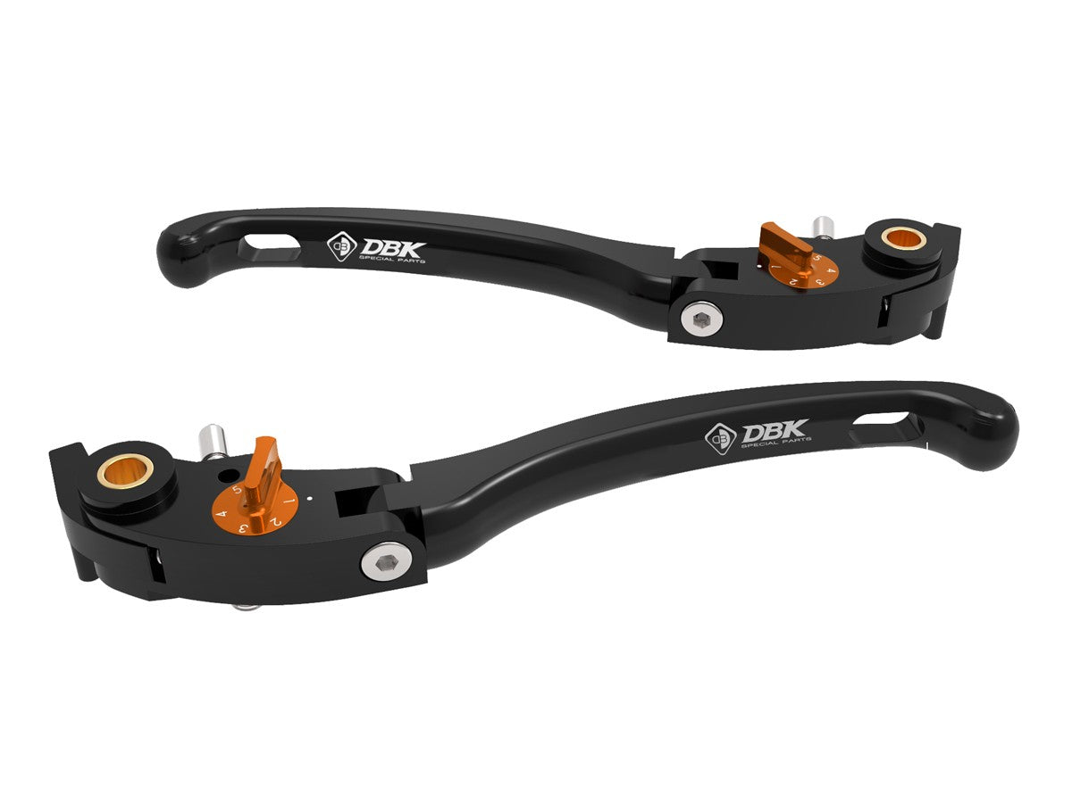 Ducabike DBK LE16 Brake / Clutch Adjustable Levers Eco GP 1 - BLACK-ORANGE