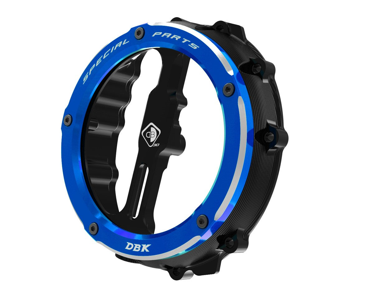 Ducabike DBK Ccdv12 BMW Clear Clutch Cover Oil Bath 3D-EVO - BLACK-BLUE