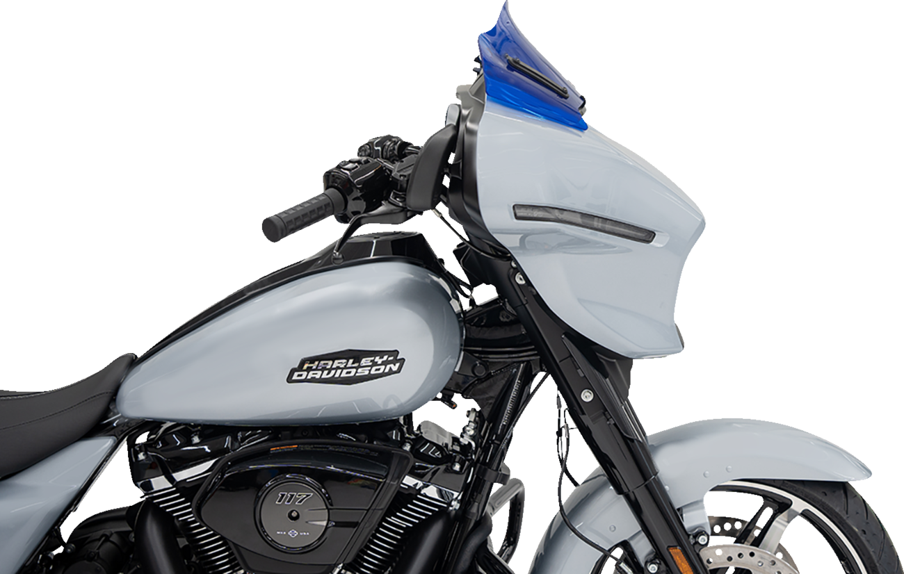 Klock Werks Kolor Flare® Windshield - 8" - Blue - '23-'25 FLHX