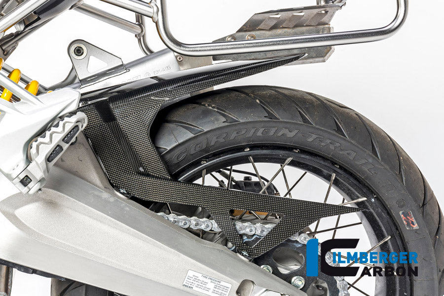 Ilmberger Carbon Rear Hugger Including Upper Chain Guard Ducati MTS 1200 2016 Enduro