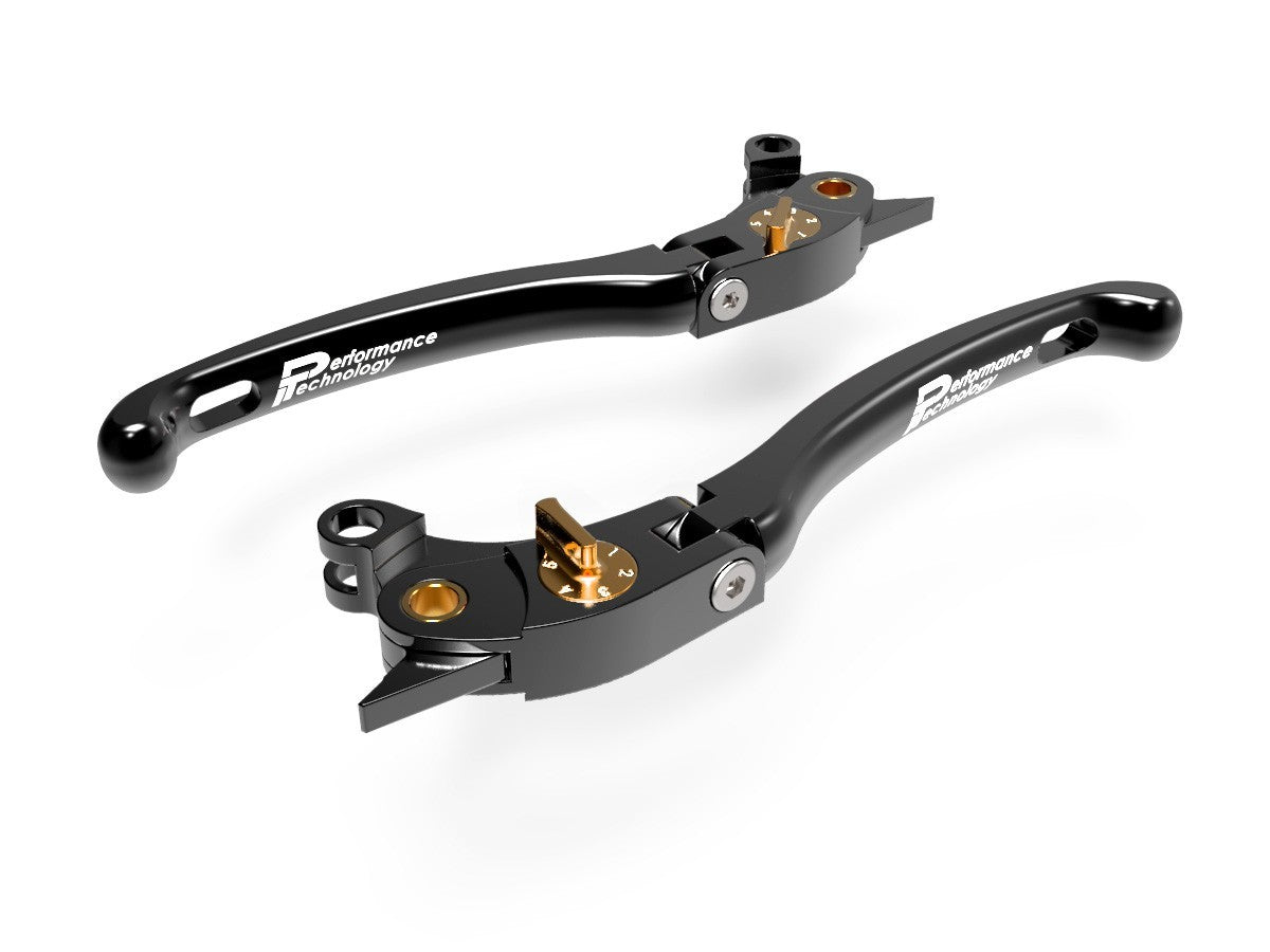 Ducabike DBK LE02 Brake / Clutch Adjustable Levers Eco GP 1 - BLACK-BLACK