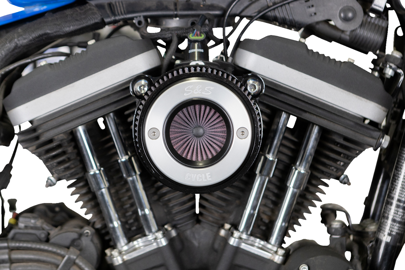 S&S Cycle Air Stinger Stealth Air Cleaner Kit - Black Chrome Ring