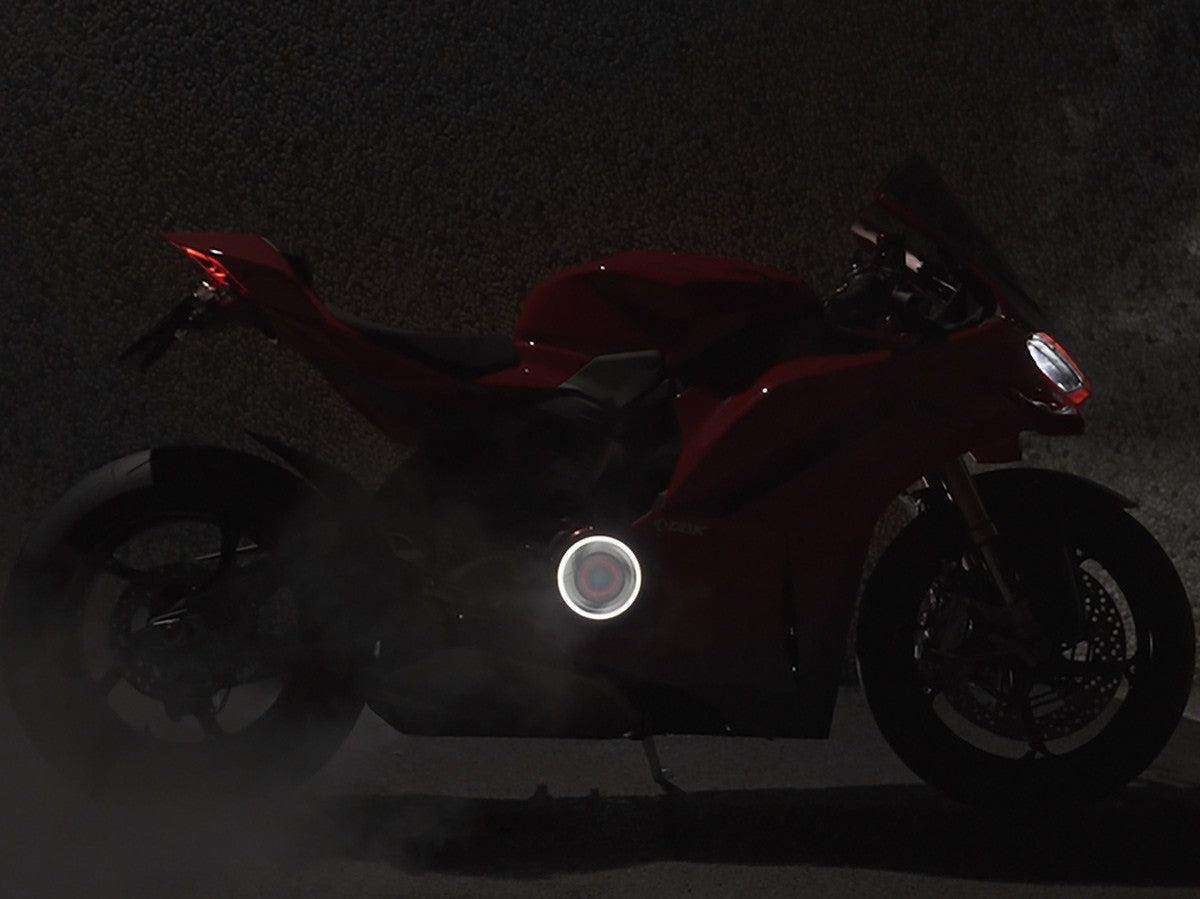 Ducabike DBK CCV4L01 Evo LED Clear Clutch Cover - BLACK-RED