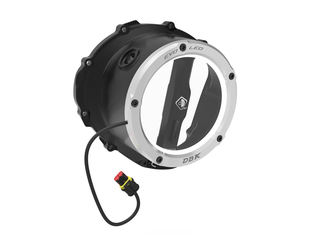 Ducabike DBK Ccdvl19 Triumph 765 Clear Clutch Cover 3D-EVO LED - BLACK-SILVER