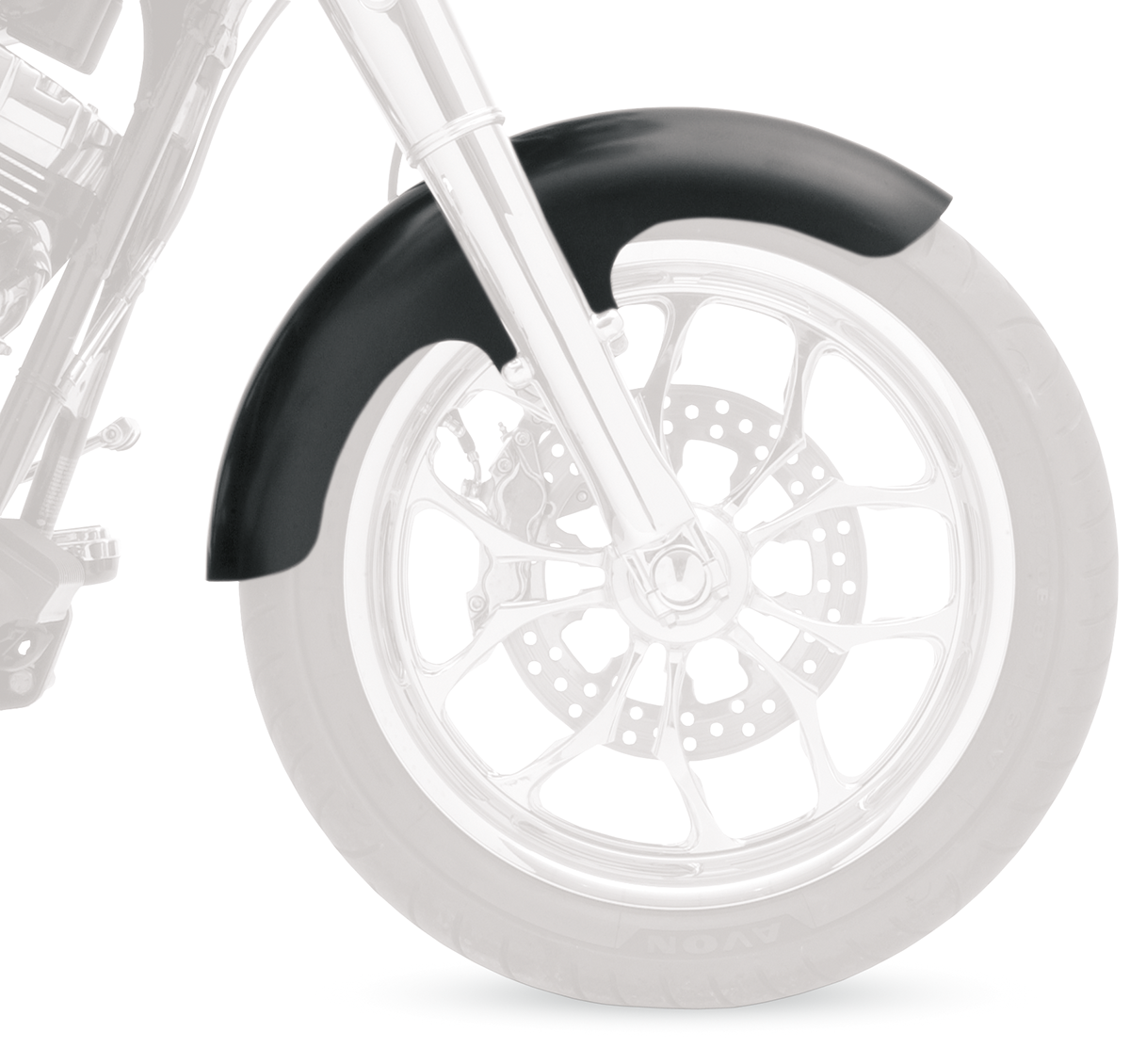 Klock Werks Thickster Front Fender - Black - 16"-19" - HD Touring/Trike
