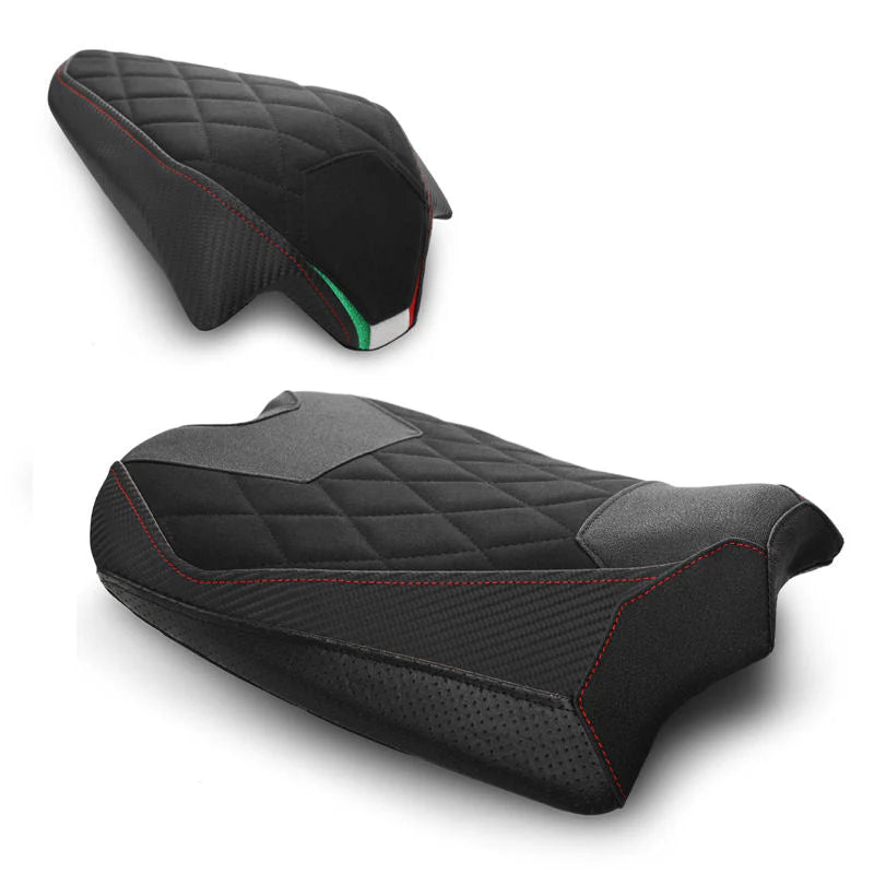 Luimoto Diamond Grezzo Seat Cover For Ducati Streetfighter V4 V4S - Rider+Passenger