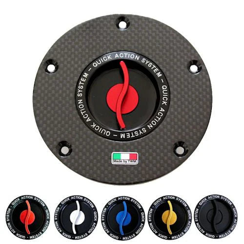 TWM Quick Action Carbon Fiber Gas Cap For KTM - TKTMFP.02 - Red