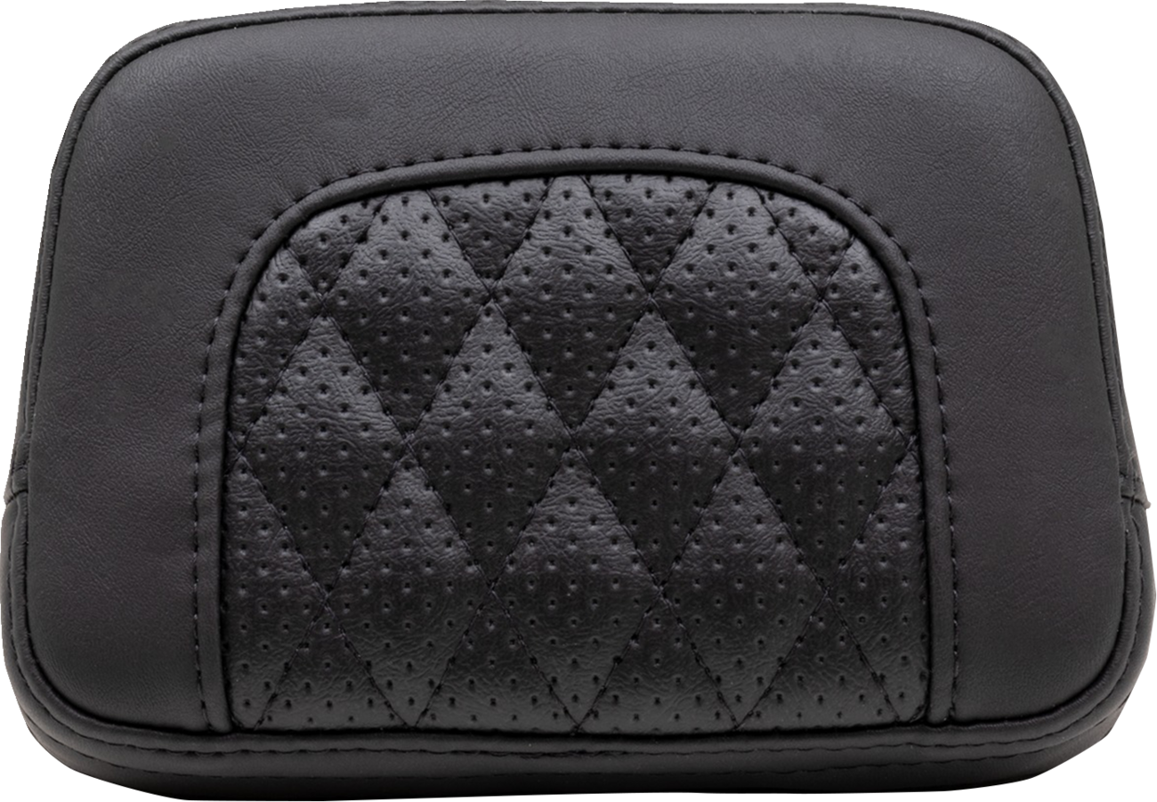 Mustang Squareback Sissy Bar Pad - Black - Diamond Stitch - Chief '22-'23