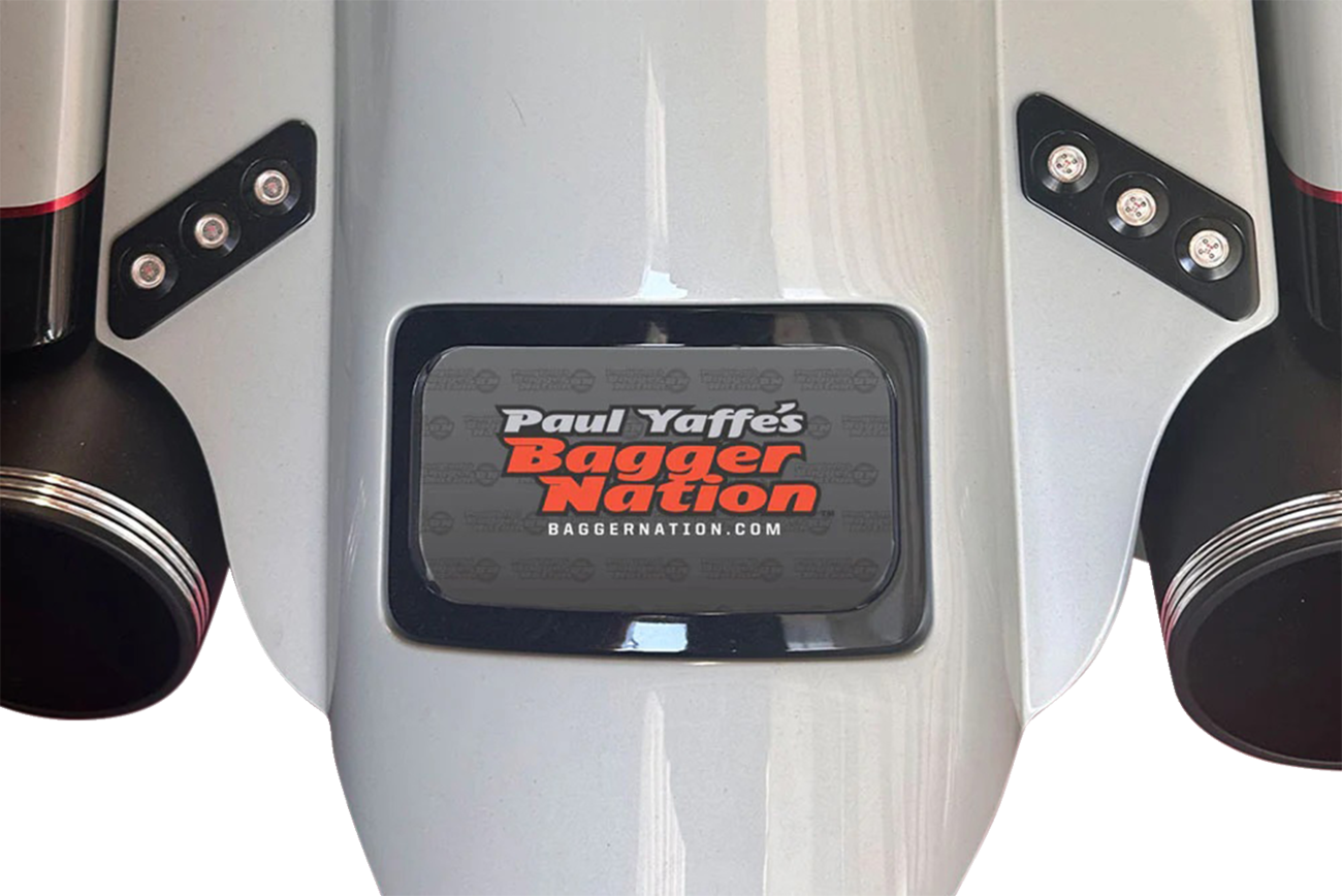 Paul Yaffe Bagger Nation Rear Fender Kit - With Side Covers - Black Plate Frame - Thunder Bolts