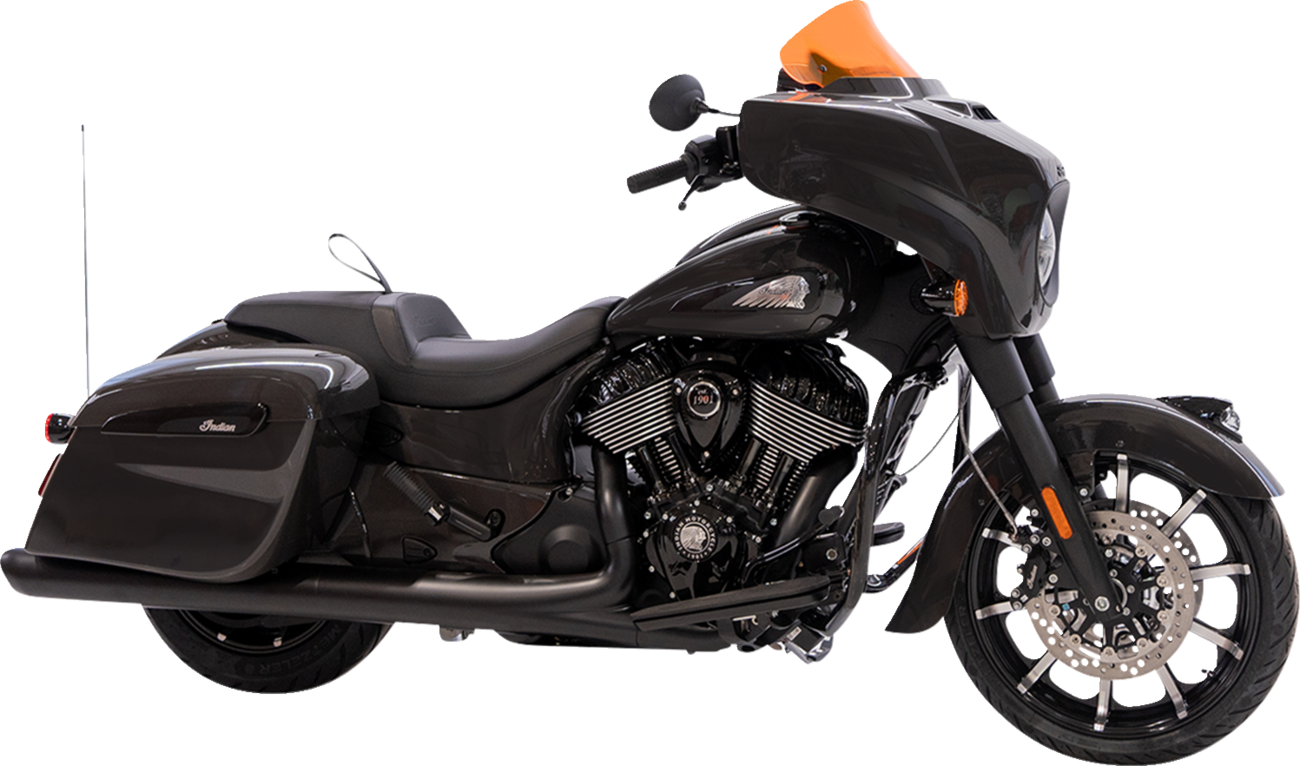 Klock Werks Ice Flare® Windshield - 10" - Orange Ice - '14-'26 Indian