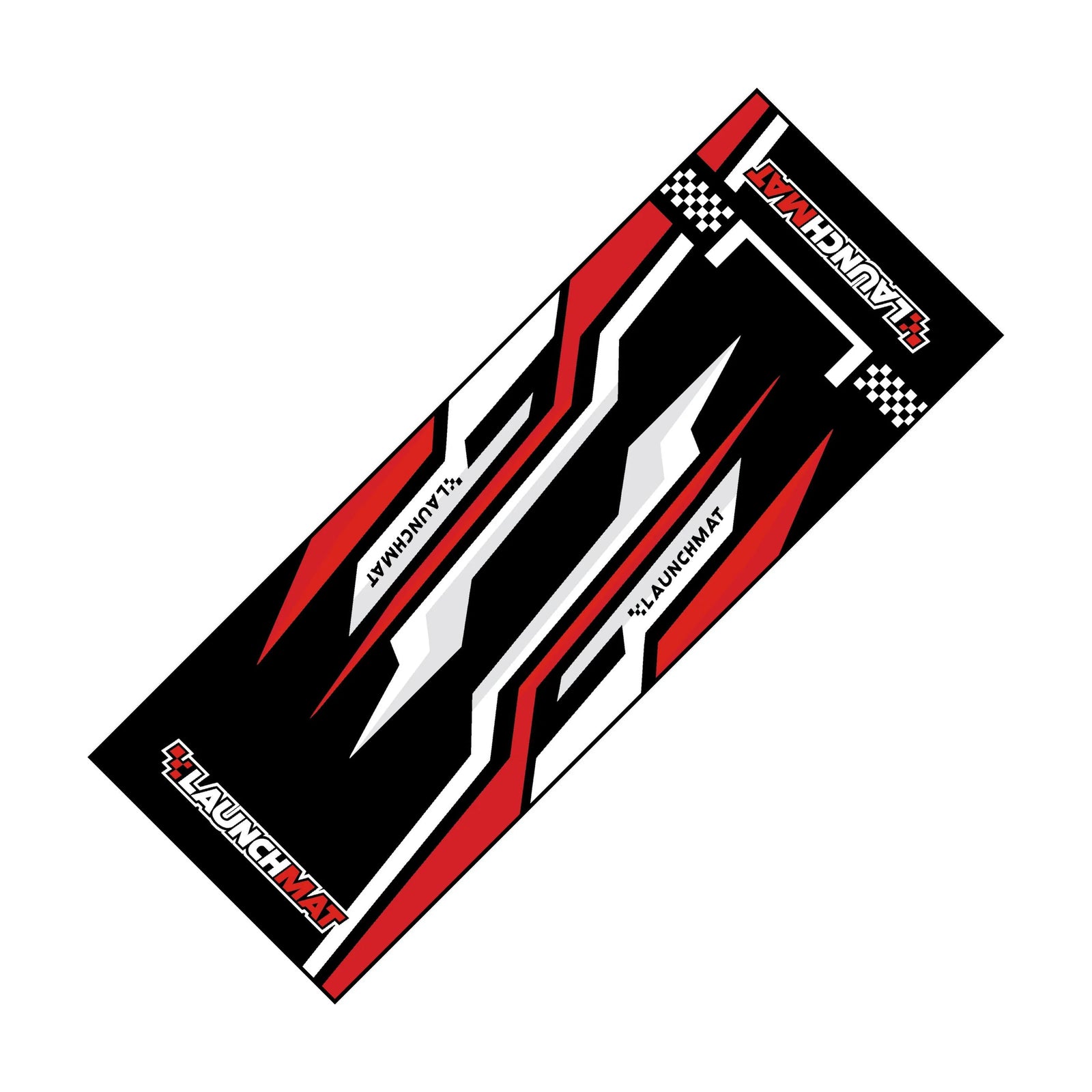 Launchmat Carpeted Paddock Garage Mat - Design 2 - Red