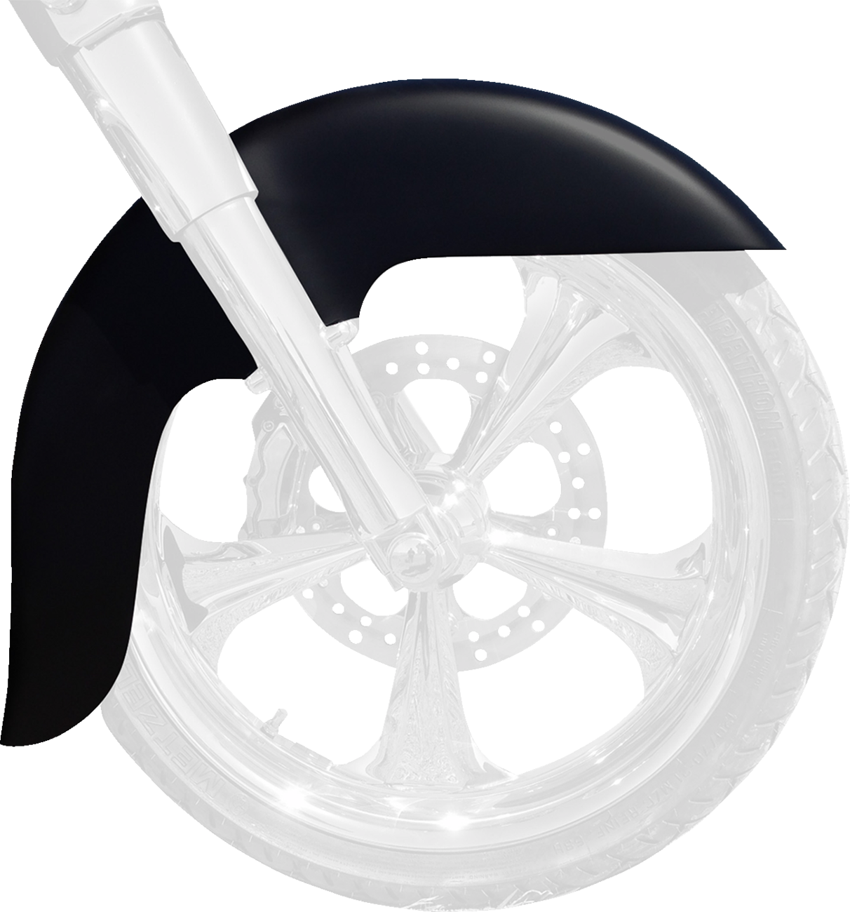 Klock Werks Benchmark Front Fender - Black - 21" - HD Softail/Touring