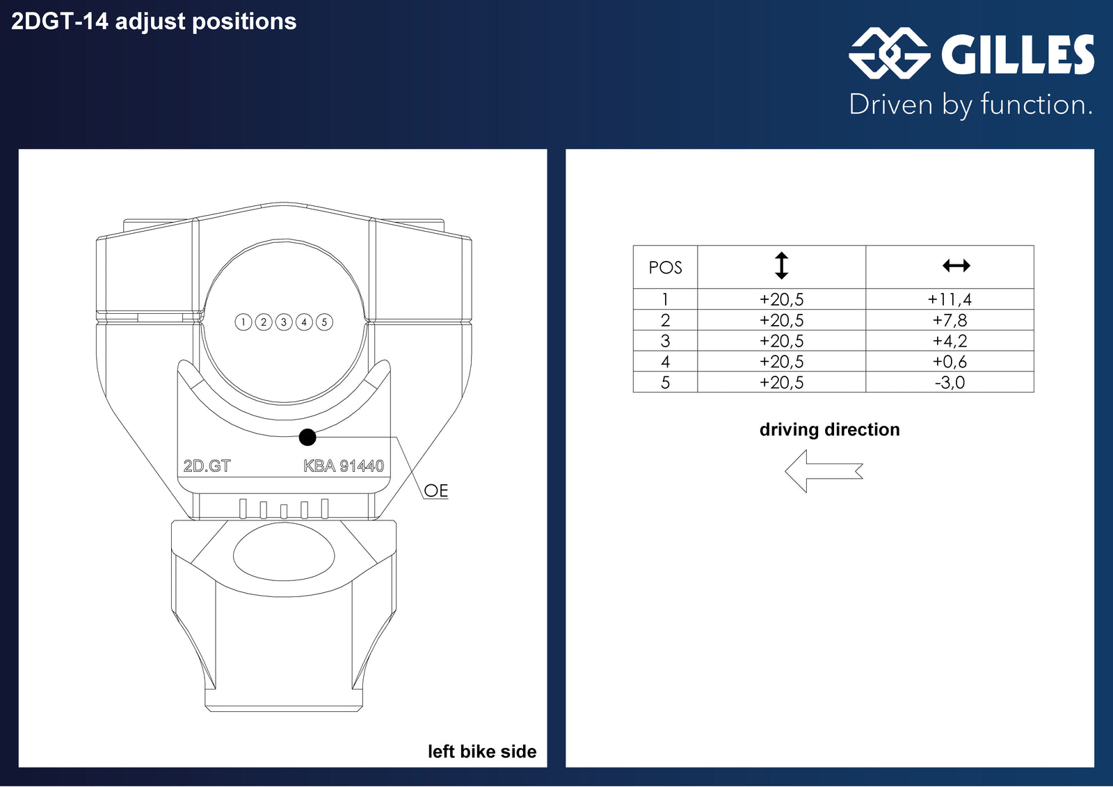 Gilles Tooling 2DGT Adjustable Handlebar Brackets