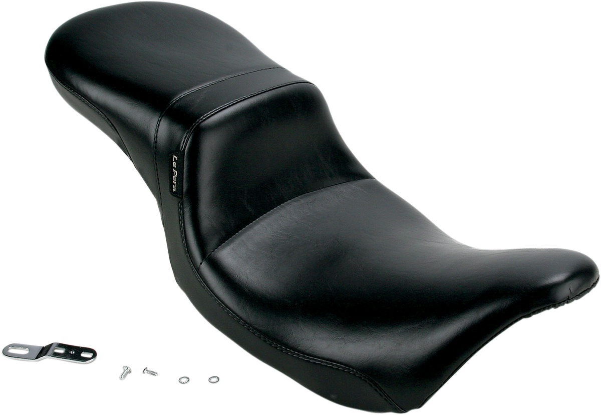Le Pera Daytona 2-Up Seat - Without Backrest - Smooth - Black - FL '08-'23