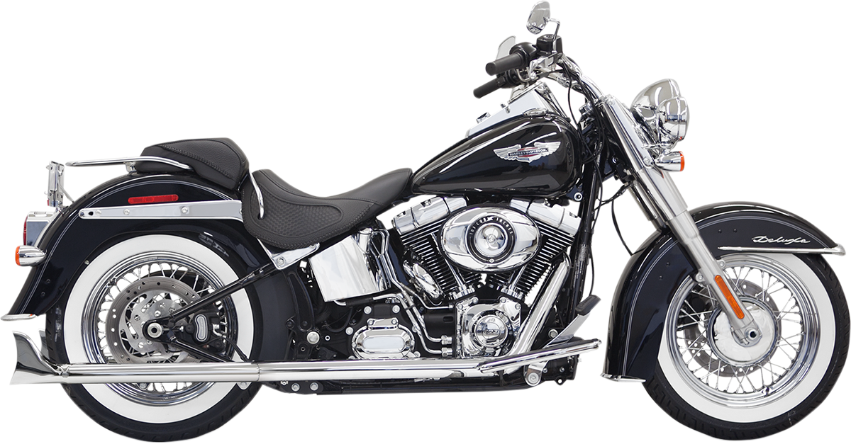 Bassani Xhaust True Duals Exhaust System With Fishtail Mufflers — Without Baffles