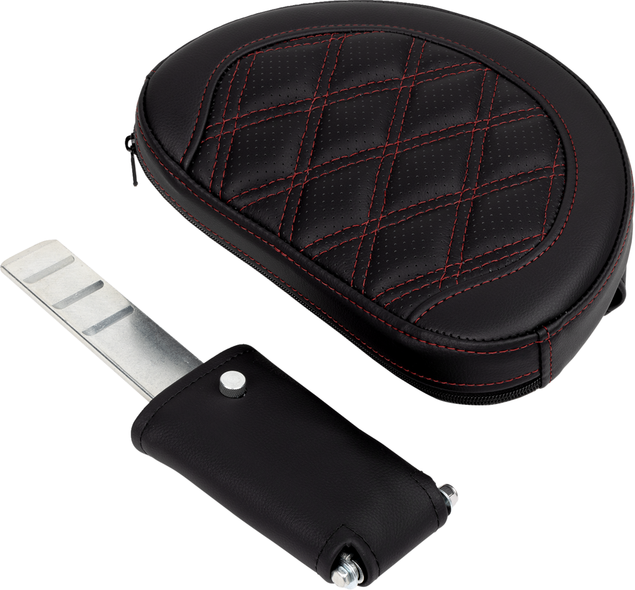 Saddlemen Roadsofa™ Seat - With Backrest - Wine Berry Stitch - FL '08-'23