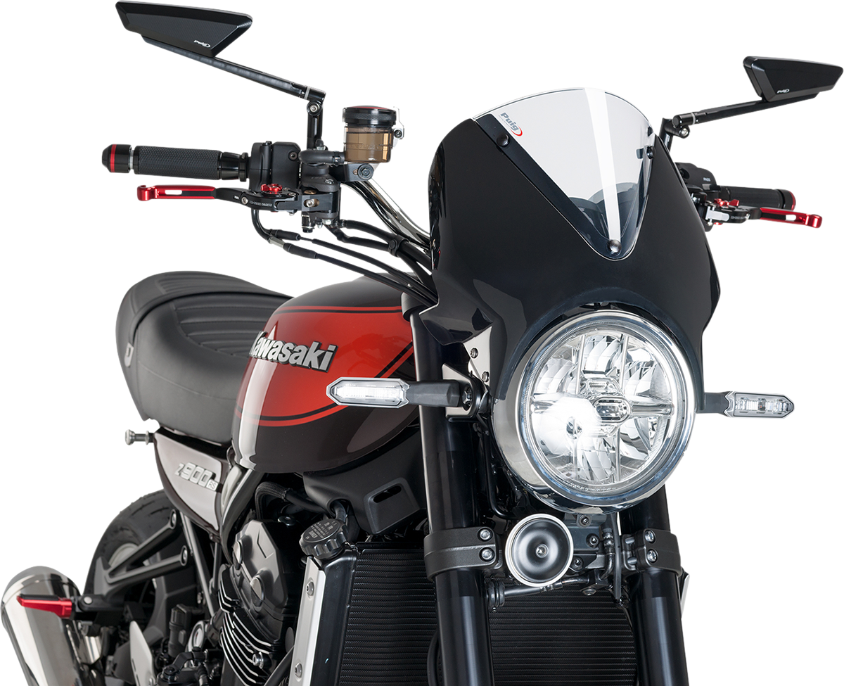 PUIG HI-Tech Parts Windscreen - 13" - Black/Clear