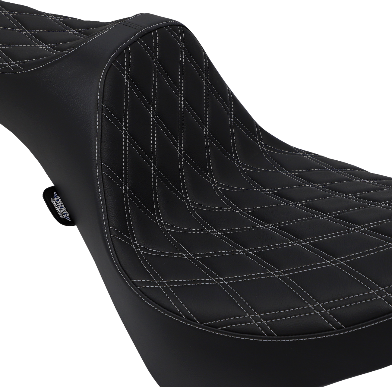 Drag Specialties Seats Predator III Seat - Double Diamond - Silver Stitching - FL/FX '18-'23