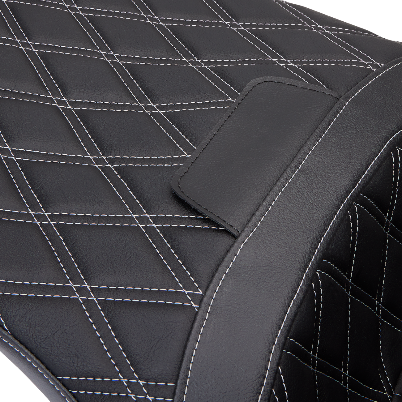 Drag Specialties Seats Freedom Seat - Vinyl - Double Diamond Silver Stitch - FLH '09-'23