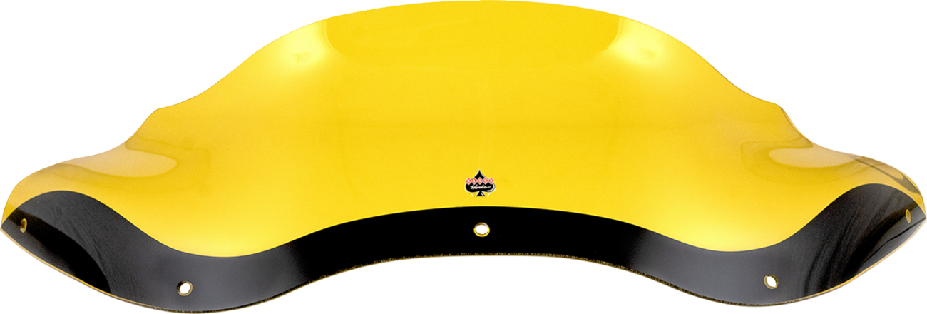 Klock Werks Kolor Flare® Windshield - 8" - Yellow - '98-'13 FLTR