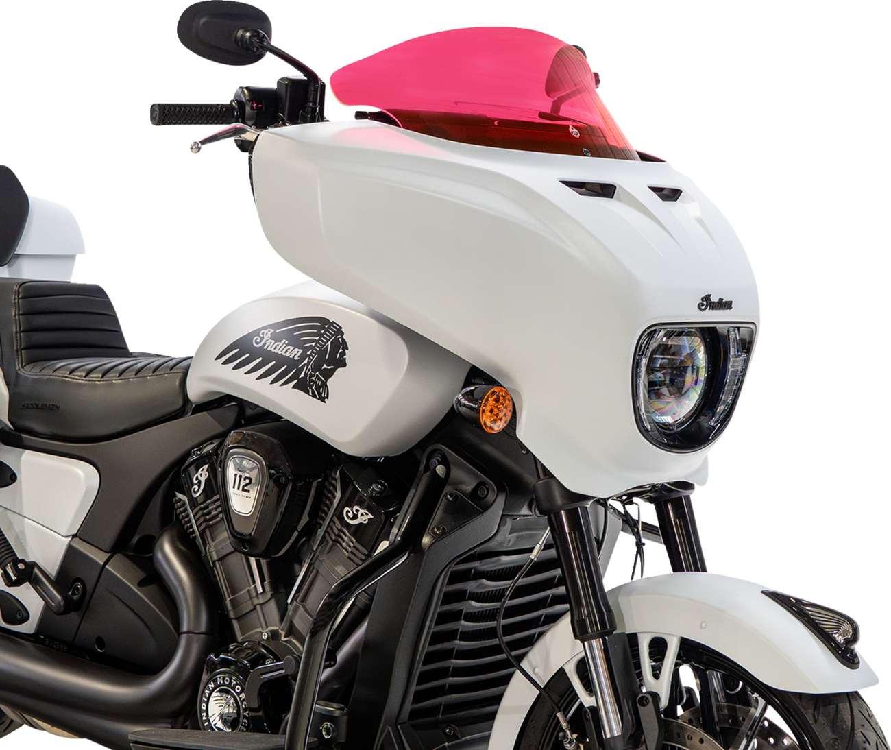 Klock Werks Windshield - 9" - Pink Ice - Chieftain PowerPlus/Roadmaster PowerPlus