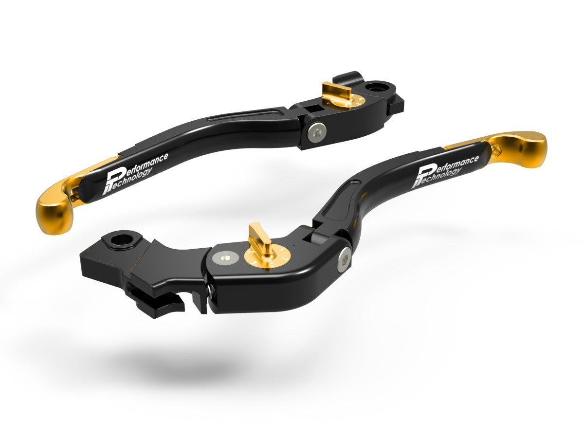 Ducabike DBK LEA04 Brake / Clutch Adjustable Levers Eco GP 2 - BLACK-GOLD