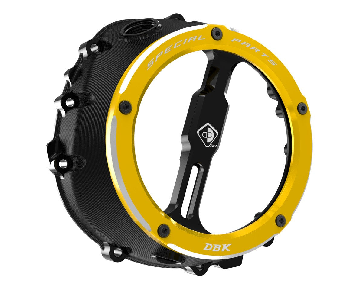 Ducabike DBK Ccdv12 BMW Clear Clutch Cover Oil Bath 3D-EVO - BLACK-GOLD
