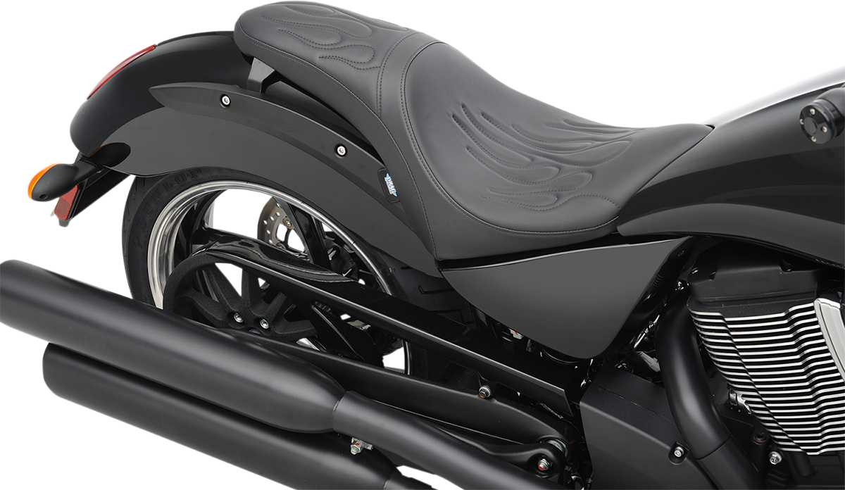 Drag Specialties Seats Predator Seat - Flame Stitched - Vegas