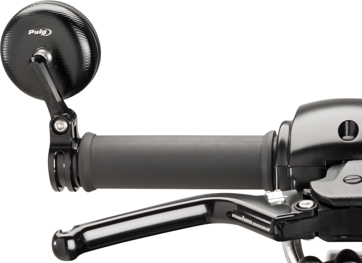 PUIG HI-Tech Parts Mirror - Tracker - Rear View - Round - Black