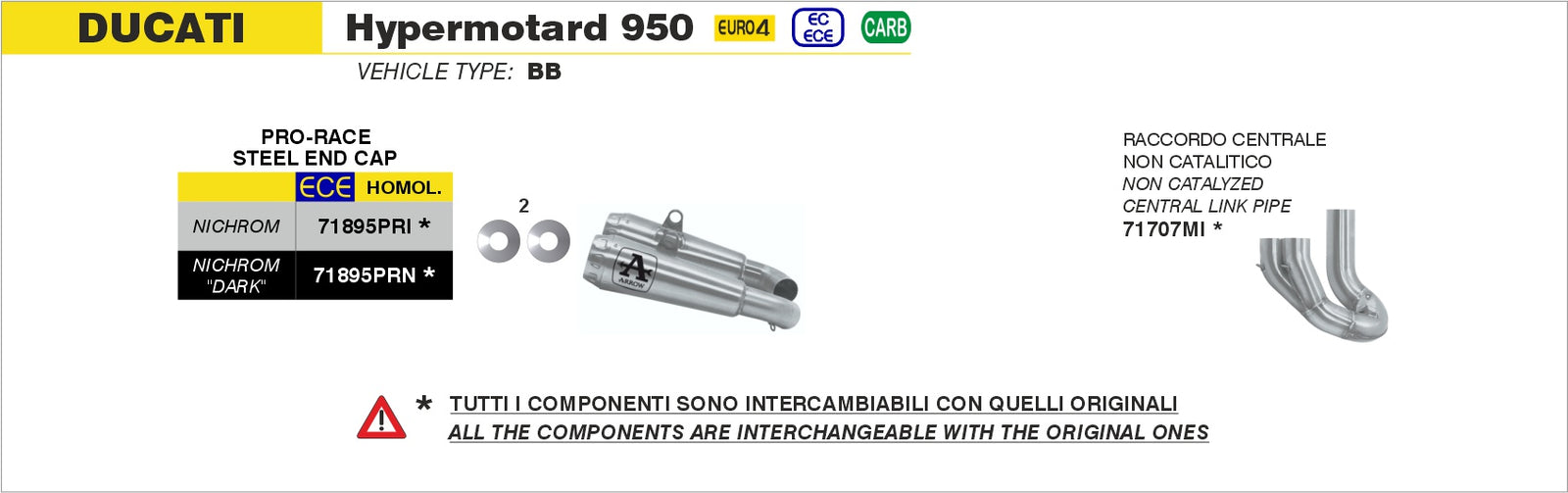 71895PRI Nichrom Pro-Race Slip Ons (Right & Left)