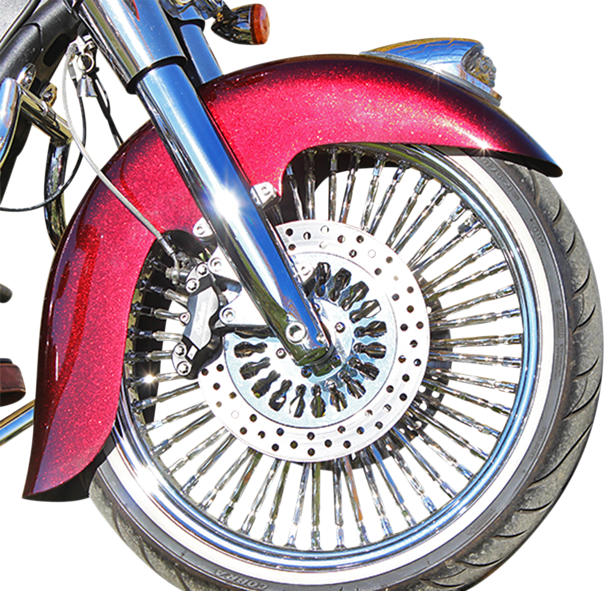 Klock Werks Klassic Front Fender - Black - 16"-19" - Indian Roadmaster/Chief