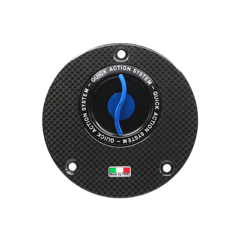 TWM Quick Action Carbon Fiber Gas Cap For Yamaha - TYFP.01 - Blue
