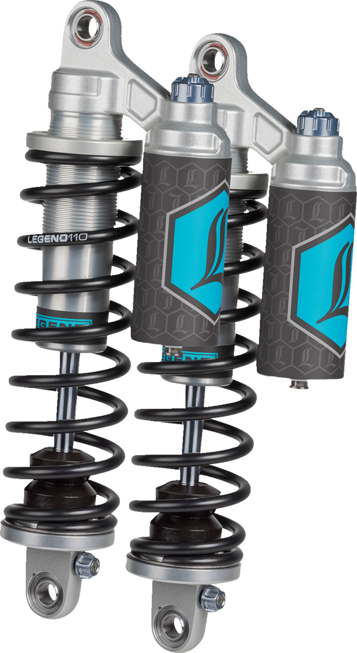 Legend Suspension REVO ARC Piggyback Shocks - 13" - Heavy Duty - Clear - '04-'22 Sportster
