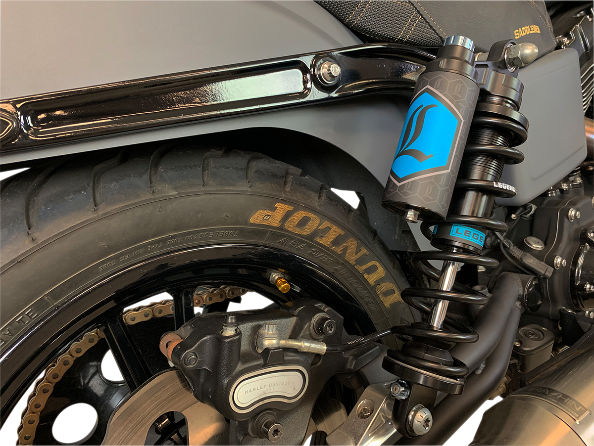 Legend Suspension REVO ARC Piggyback Shocks - 13" - Standard - Black - '99-'17 Dyna