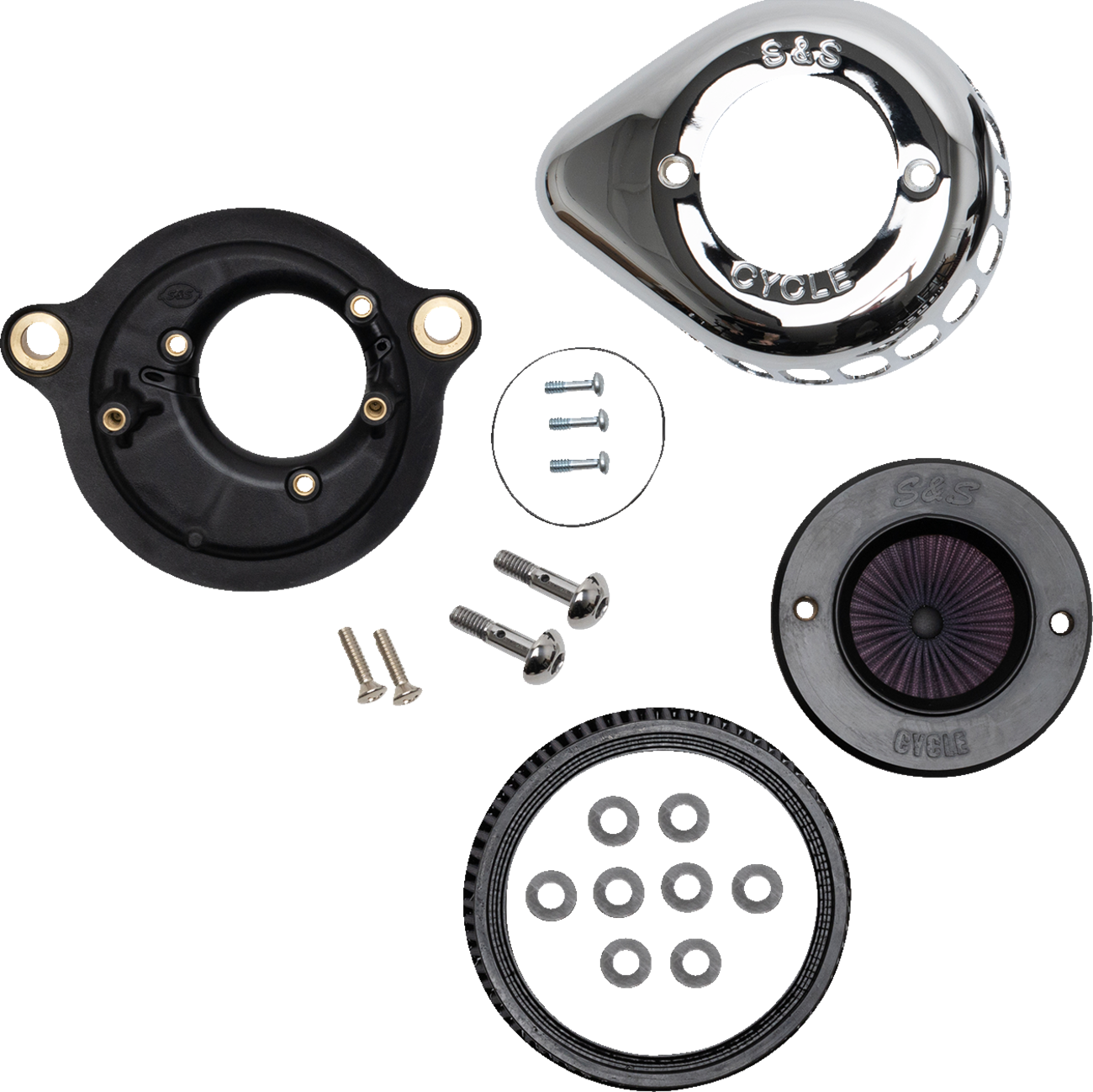 S&S Cycle Air Stinger Stealth Air Cleaner Kit - Chrome