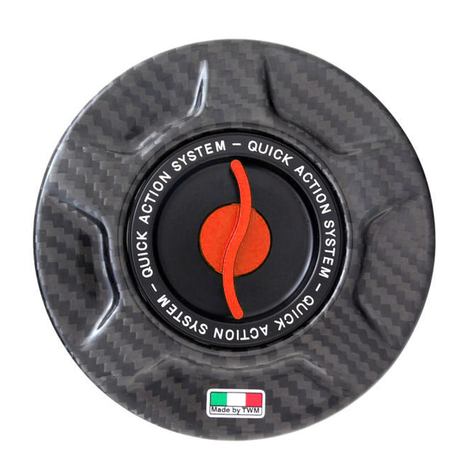 TWM Autoclave Carbon Gas Cap / Fuel Cap with Red Center Cap for Aprilia Motorcycles