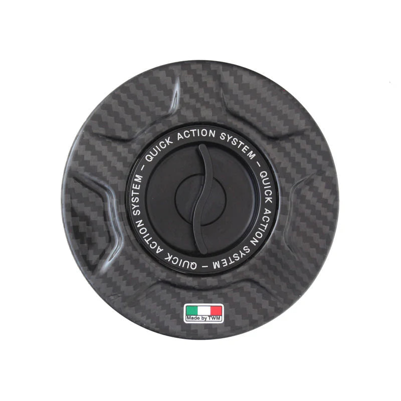 TWM Quick Action Carbon Fiber Gas Cap For Ducati - TDF.06 - Black