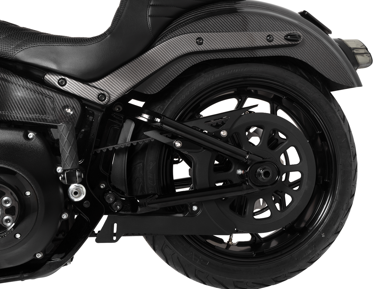 Kodlin USA Upper Belt Guard - Black - Softail