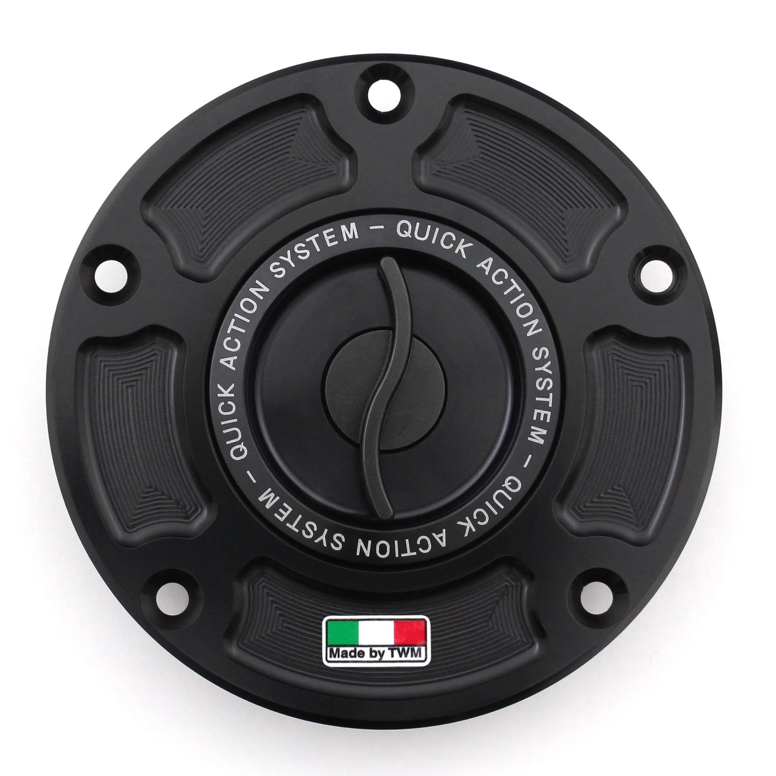 TWM CNC Aluminum Gas Cap / Fuel Cap with Black Center Cap for Ducati Motorcycles