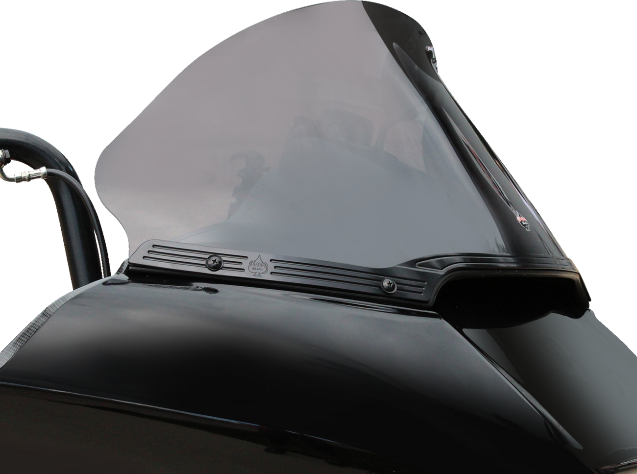 Klock Werks Flare® Windshield Trim - Logo - Blacked Out - Harley-Davidson®
