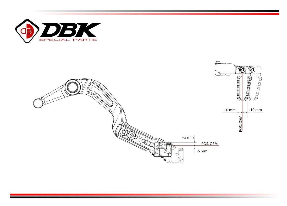 Ducabike DBK RPLF29 MTS V2 MY 25 Brake Lever