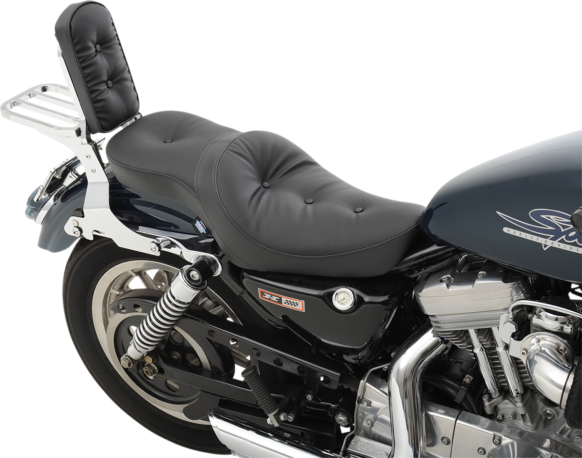 Drag Specialties Seats Low-Profile Double Bucket 2-Up Vinyl Seat