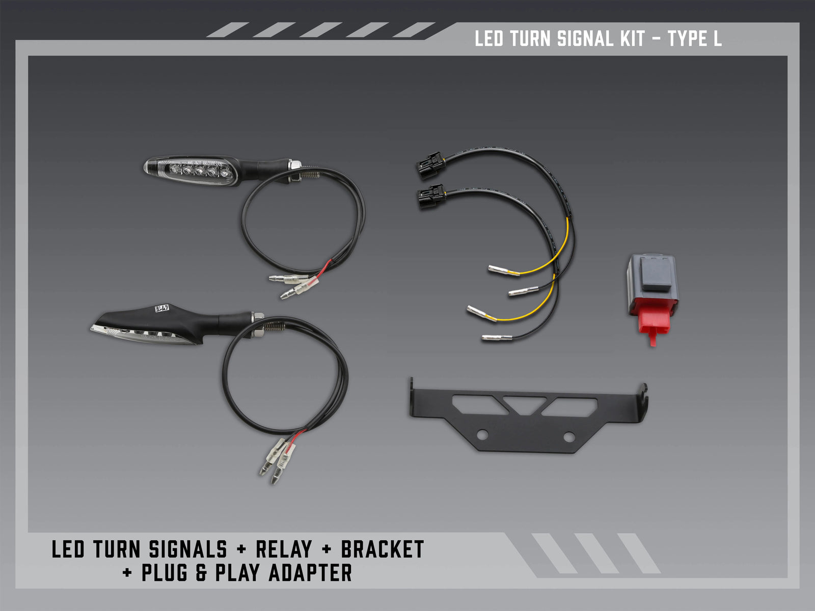 Yoshimura Type L Standard LED Signal Kit For V2 Fender Eliminators