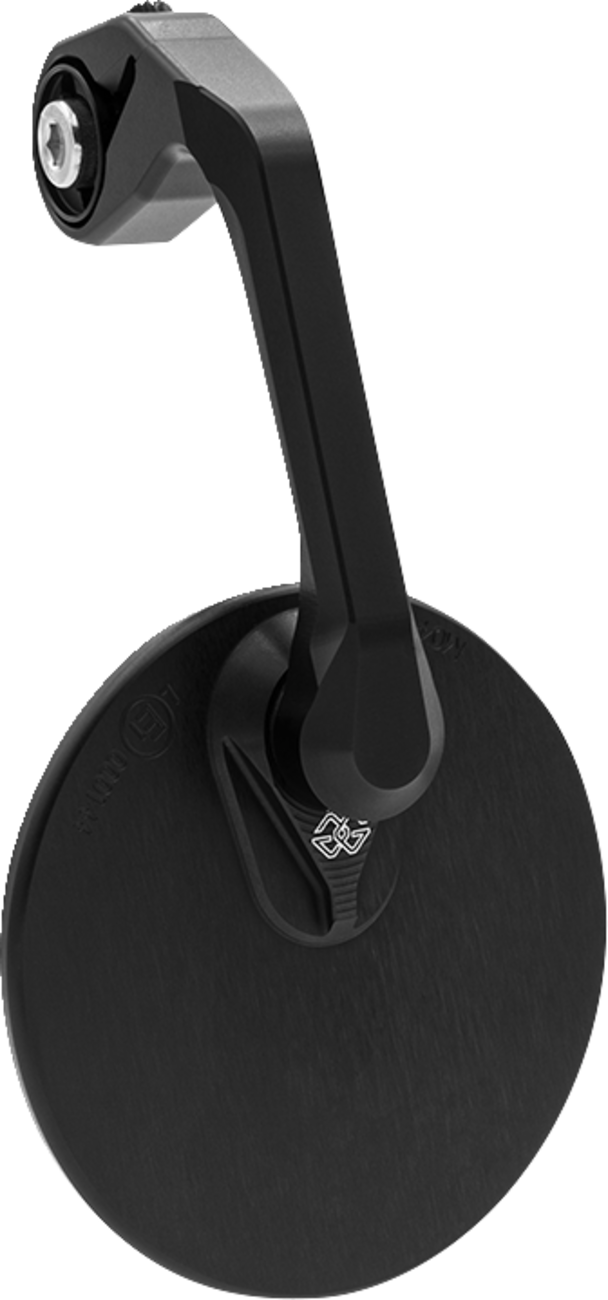 Gilles Tooling Mirror - MOON - Side View - Round - Black - Right/Left - Each